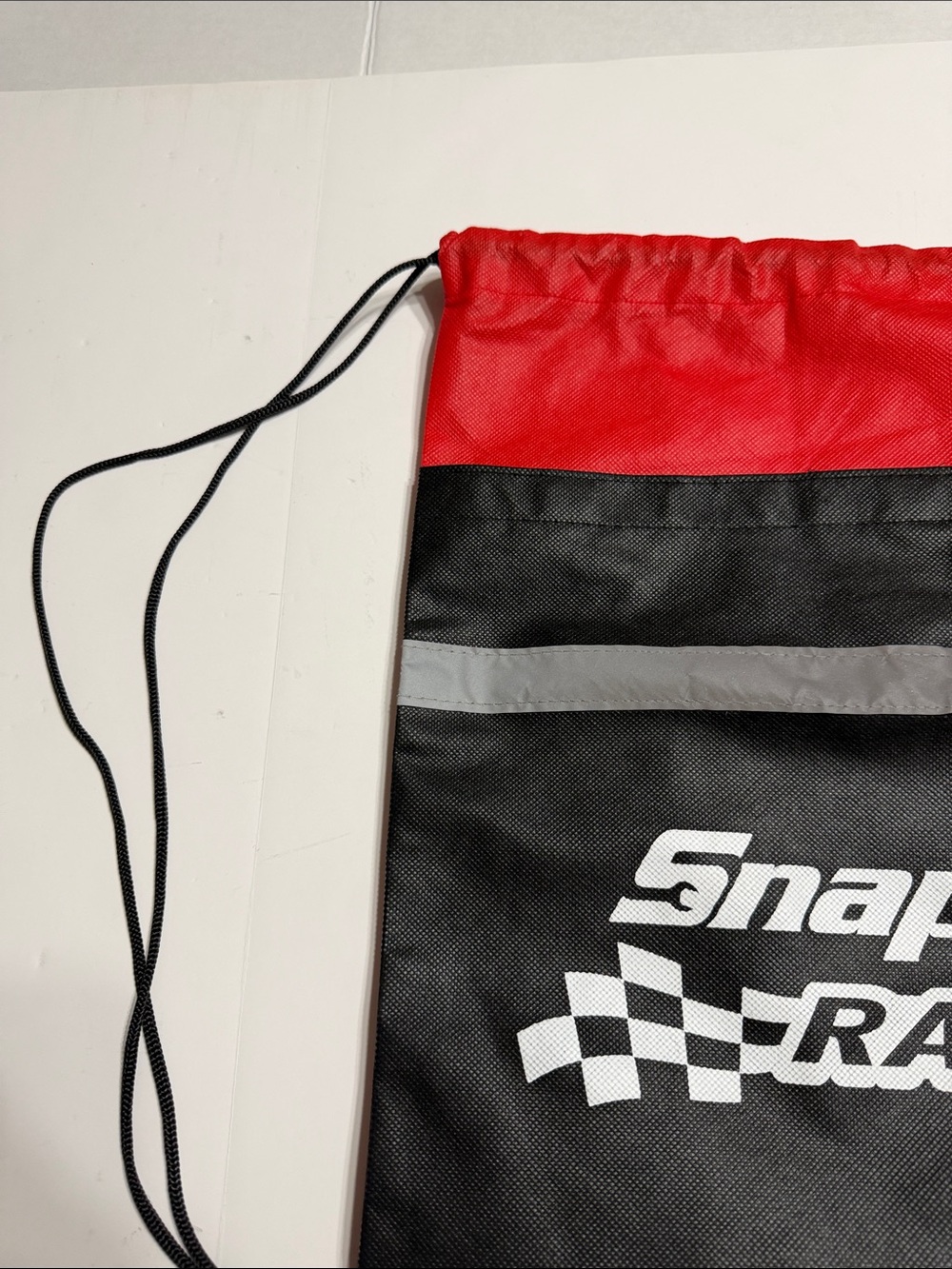Snap-on Racing Drawstring Backpack - Black & Red - Picture 3 of 9